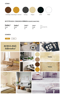 Arculati tábla lakberendezőnek