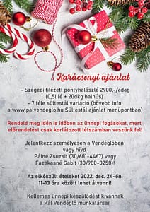 Vendéglő ünnepi reklám 2.