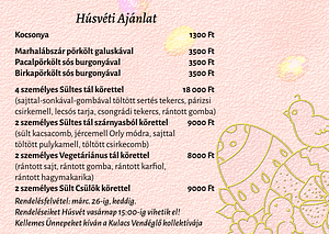 Húsvéti ételajánlat